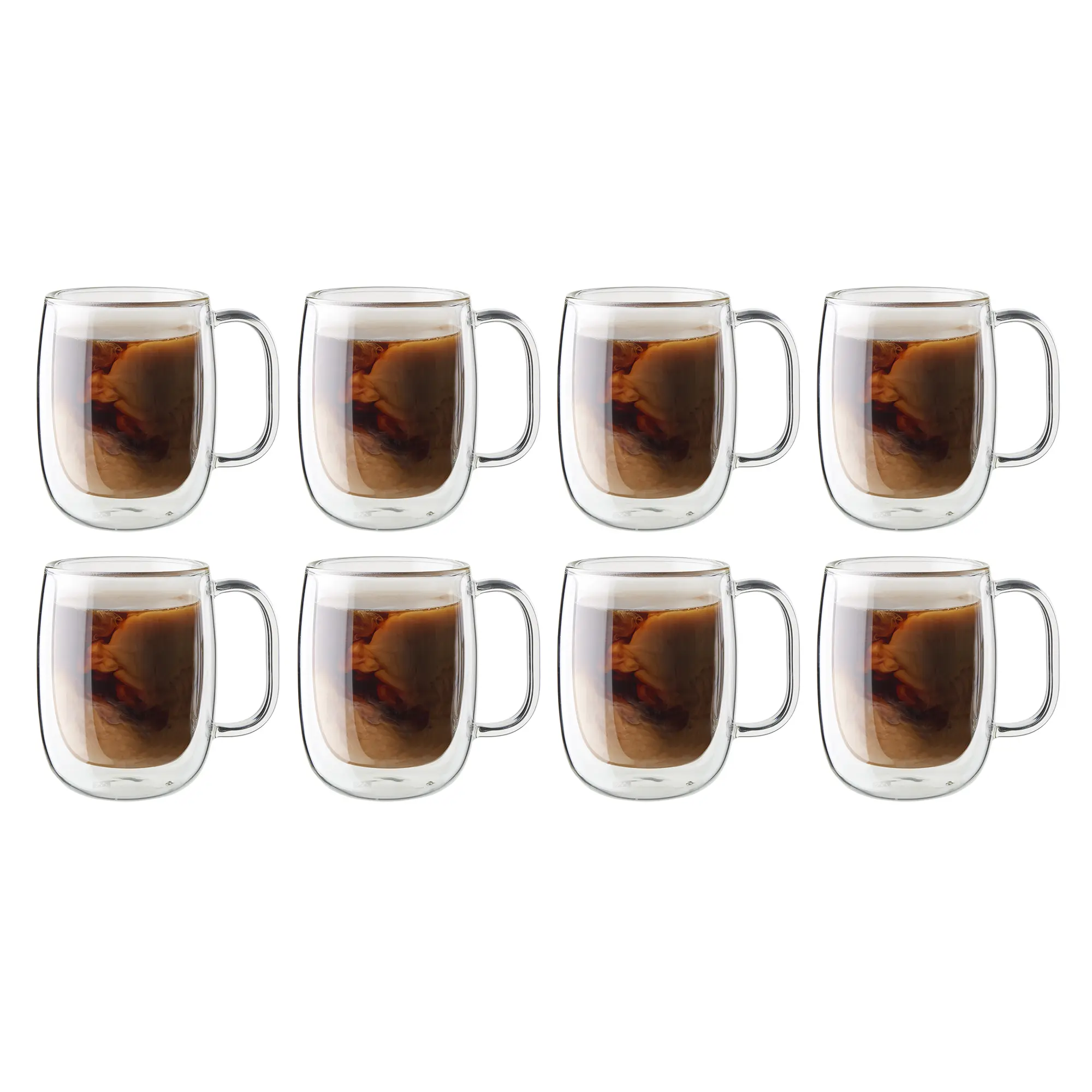ZWILLING Sorrento Plus 8-pc Double-Wall Glass Coffee Mug Set