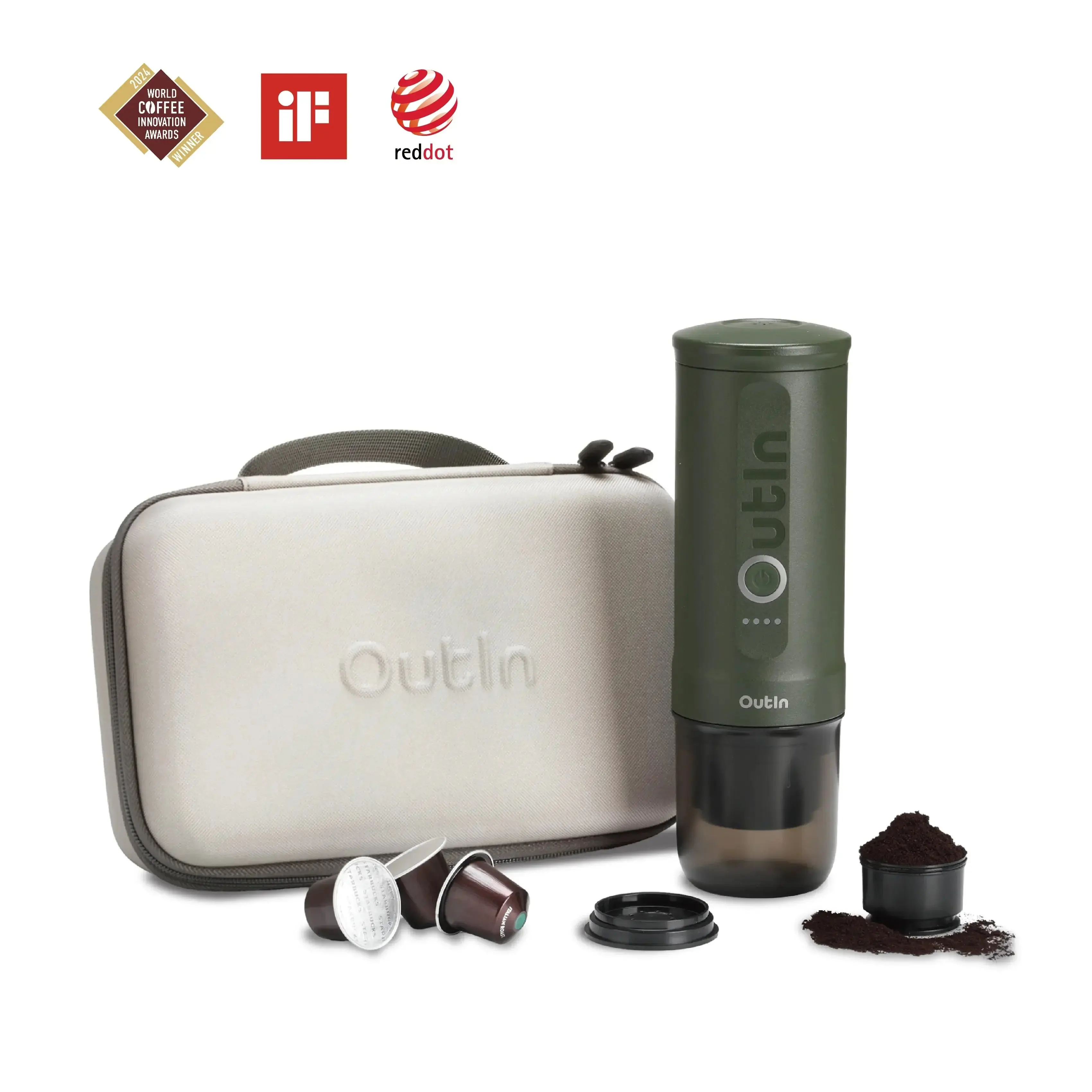 Traveler Espresso Gift Set (Forest Green), European, Coffee
