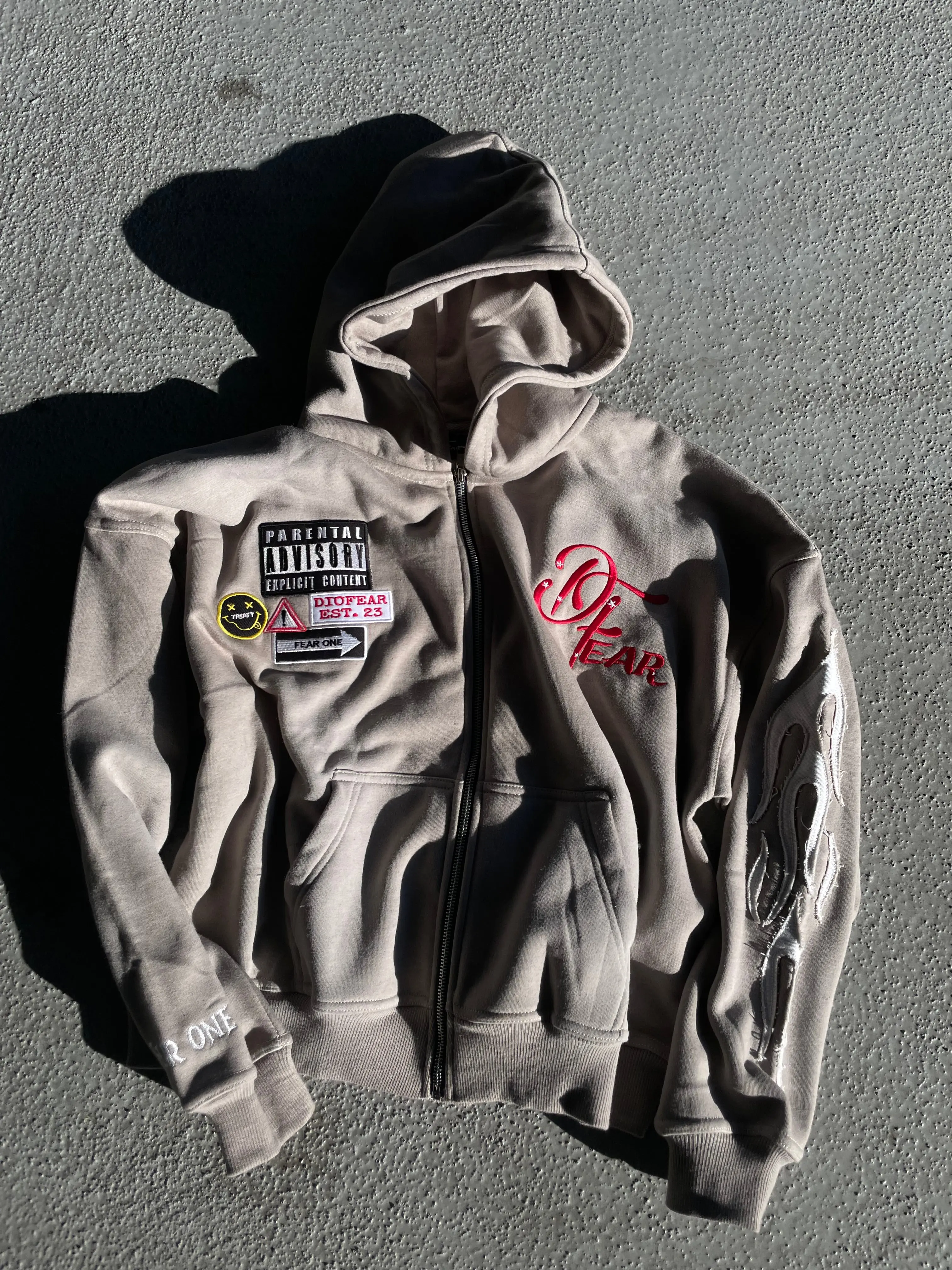 Acid Wash Gray "Starred Hoodie"