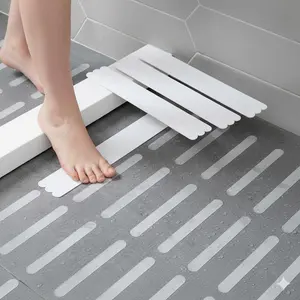 PEVA Shower Anti-Slip Stickers, Strong Adhesive Bathroom Floor Safety Tapes. Waterproof, Mold-Proof, Wear-Resistant. No Tools Needed, Peel and Stick for Instant Installation, Perfect Bathtub and Shower Floor Grip Pad.