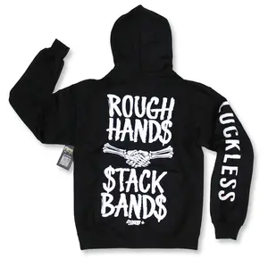 ROUGH HANDS STACK BANDS Hoodie by Luckless Outfitters