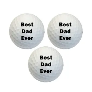 Custom Best Dad Ever Golf Balls, 3 Pack Golf Gift