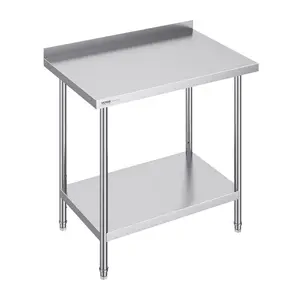 fathersdaygift VEVOR 24x 36x 36 Inch Stainless Steel Work Table, Commercial Food Prep Worktable Heavy Duty Prep Worktable, Metal Work Table with Adjustable Height for Restaurant, Home and Hotel