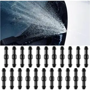 20PCS Windshield Washer Hose Connectors, 2-Way I-Type Hose Replacement Fitting, Universal Tube Pipe Fitting Adapter, Windshield Wiper Hose Connector Splitter for Car Washer Nozzles