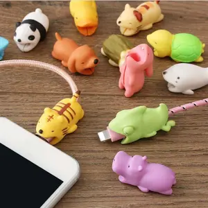 Animal Shape Cable Protector - High-Quality Silicone, Reinforced Design, Secure Environment - Choose from Chameleon, Rabbit, Dog, Cat, Tortoise, or Panda Designs desk  accessory cable organizer