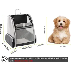 Texsens Innovative Traveler Bubble Backpack Pet Carriers for Cats and Dogs (Black) Texsens