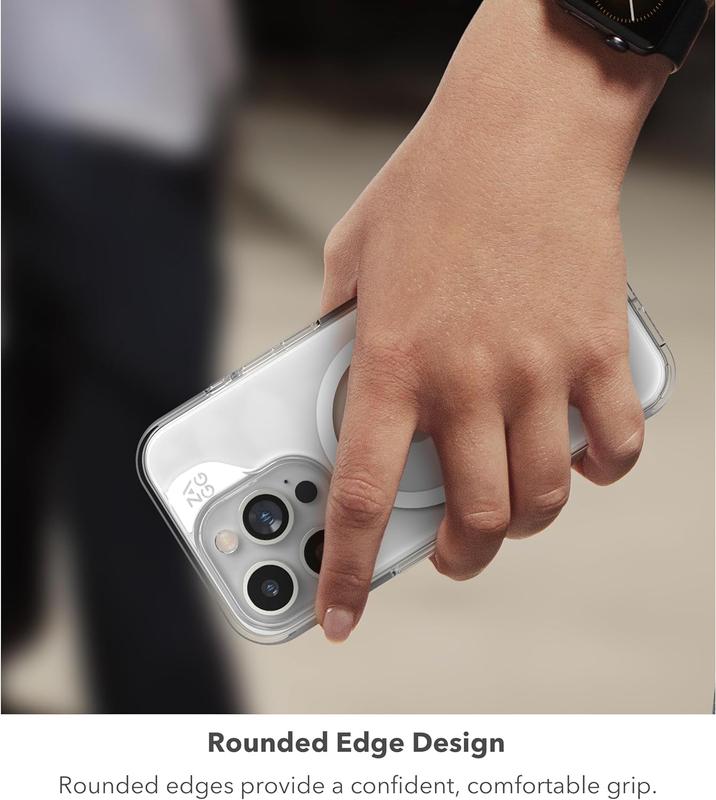 ZAGG Crystal Palace Snap iPhone 15 Pro Clear Phone Case - Drop Protection (13ft/4m)  Durable Graphene  Anti-Yellowing  and Scratch-Resistant MagSafe Phone Case