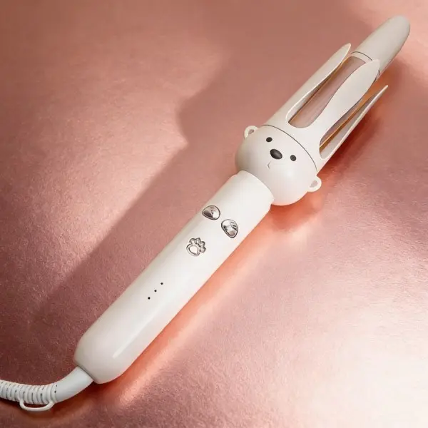 Automatic Hair Curler with Anti-Scalding Design, 28mm Electric Rotary Iron for Effortless Curls, 3 Temperature Levels & 10-Second Quick Heat, Automatic Button-Activated Curlers & Straighteners, Button-Activated Curlers & Straighteners