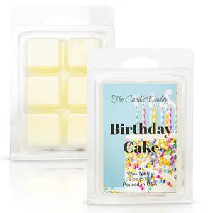 Birthday Cake - Cake Scented Melt- Maximum Scent Wax Cubes/Melts- 1 Pack -2 Ounces- 6 Cubes