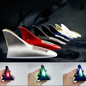 LED Shark Fin Roof Antenna Light – Color-Changing Glow Top Light for SUVs, Sedans & Trucks |   Waterproof Blue, Red & White Accent Lighting with Easy No-Wire Install – Ultimate Nighttime Style Upgrade for Car Enthusiasts