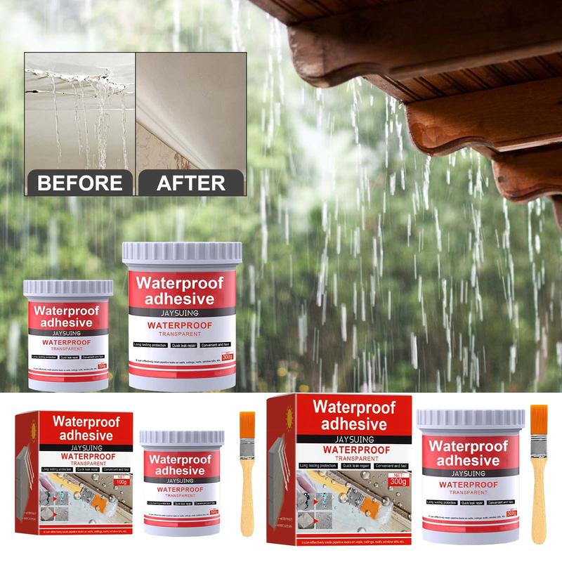 Transparent Waterproof Glue (100g Set) for Roof, Bathroom, Kitchen Wall Waterproofing, No Tile Breaking, Leak Repair Coating