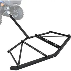 Driveway Drag 66" Width, Driveway Drag Grader w/ 3 Sets Adjustable Bolts & 2 Reinforcement Bars, Tow Behind Drag Harrow with Pin-Style Hitch, Garden Lawn Tractor Driveway Grader for ATVs, UTV