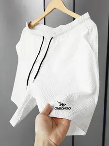 Men's Quick-Dry Fitted Shorts, Casual Summer Beachwear, Plain Pattern, Classic Versatile Design, New Arrival