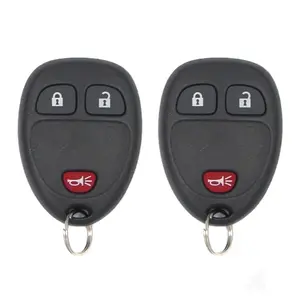 2-Pack Replacement 3-Button Keyless Entry Remote Fob with OEM Board, Replacement Battery for GM Vehicles 2007-2021, FCC# OUC60221/OUC60270, Lock & Unlock Functions