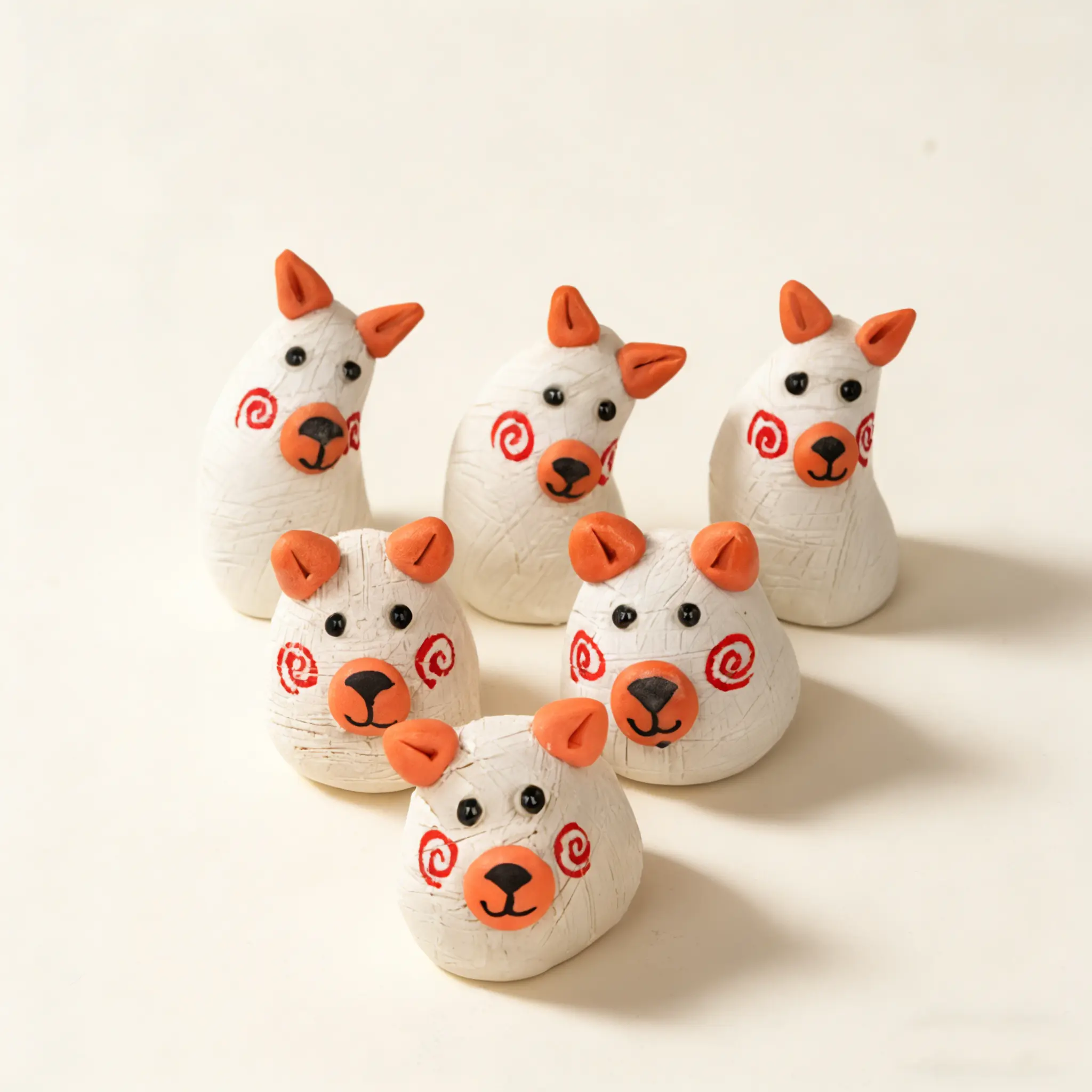 Handmade Ceramic Animal Figurines – Cute Kawaii Decor for Desk & Shelf | Artisan Gift