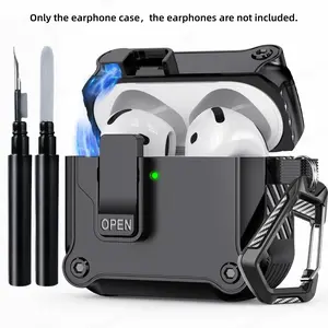 Automatic Switch Secure Lock Case for Apple AirPods, Shock-proof Hard Case for AirPods 1/2, 3rd Gen, Pro & Pro 2, Audio Protection