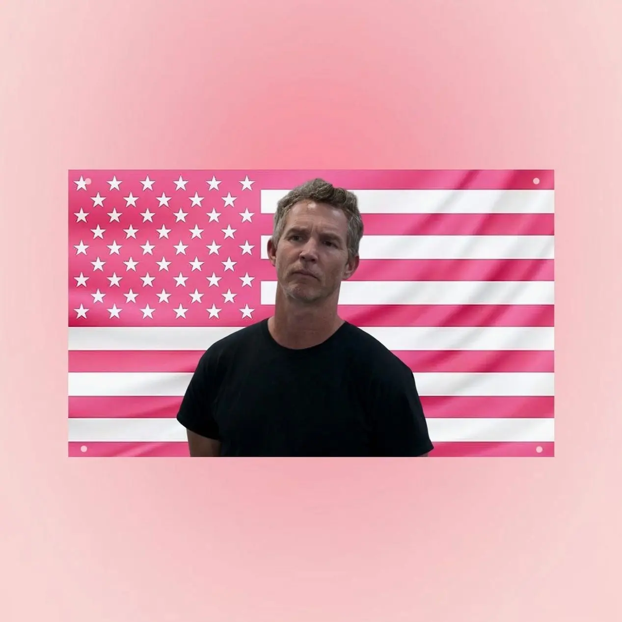 Pink Dr Jack Abbot Flag Tapestry | The Pitt Shawn Hatosy Wall Decor | Hot Doctor Aesthetic Frat Room Flag Fan Gift