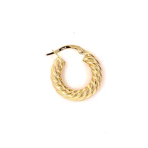 Small 14K Gold Twist Hoops