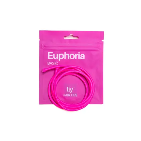TIY Euphoria Basic Hair Tie - 34 Inches Magenta Customizable Hair Tie for Any Hair Type - 13x Stronger & 2x Stretchier Than Regular Hair Ties