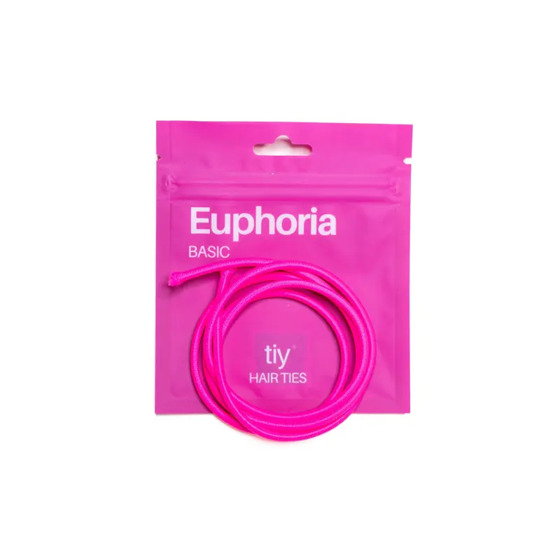 TIY Euphoria Basic Hair Tie - 34 Inches Magenta Customizable Hair Tie for Any Hair Type - 13x Stronger & 2x Stretchier Than Regular Hair Ties