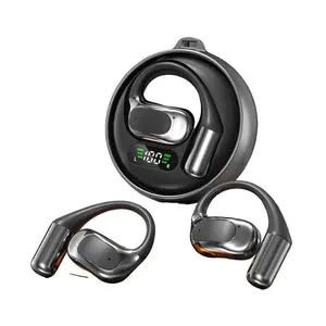 Wireless Earbuds Bluetooth Headphones 80H Playback with Power Display Noise Canceling Mic Earhooks for Sports Workout Secure Fit Audio Electronic workout headphone earbuds wireless