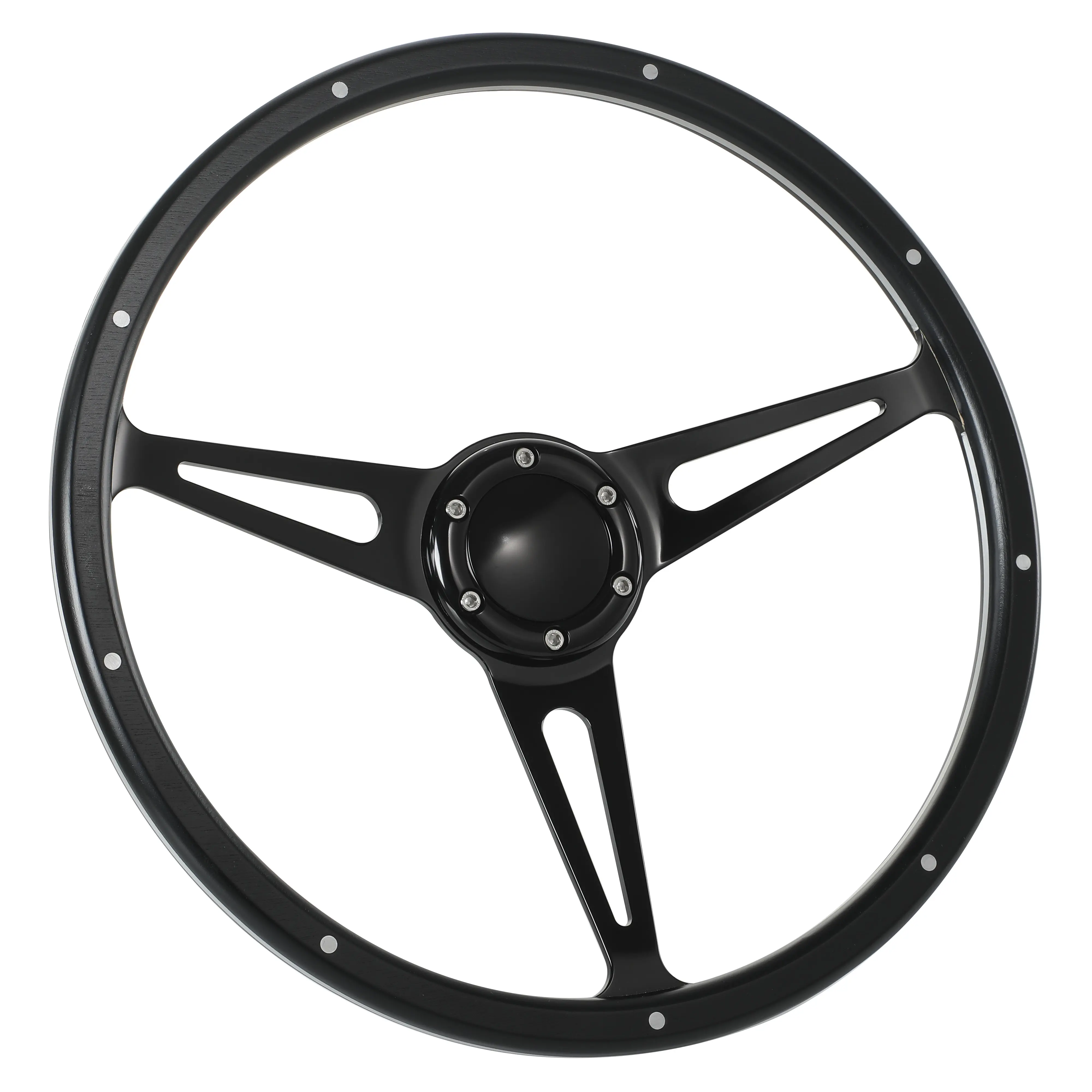 Flashpower 15" Black Forest Wood Steering Wheel with Horn, Custom for Ford Mustang Shelby AC Cobra, Car Accessories