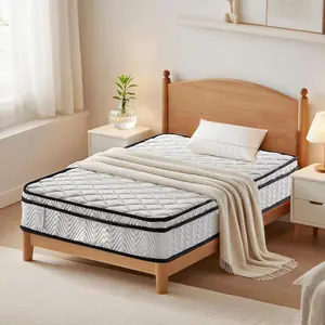 Mattress Hybrid Memory Foam with Individual Pocket Spring Medium Firm for Motion Isolation & Pressure Relief in A Box colcho para cama
