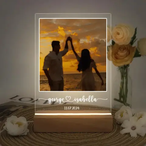 Custom Photo LED Light,Photo Collage Lamp,Personalized Acrylic Picture Frame, Gift for Couple, Christmas Gift, Gift for Her Him Friends, Valentine’s Day Gift