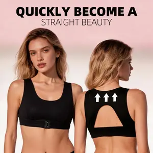 ireless Full Coverage Bra for Women Racerback Back Support Front Closure Bra no digging all-day comfort soft easy front clasp  Everyday