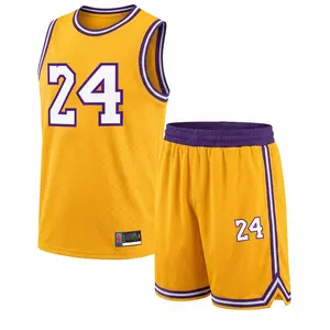 Men's Basketball Jersey Set, Breathable Round Neck Sportswear, Sleeveless Training Uniform with '24' Number Graphic, Stylish Team Outfit, Athletic Apparel for Basketball, Gym, Running, Outdoor Training, Comfortable & Versatile for All Seasons