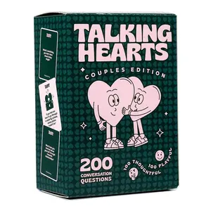 Talking Hearts Couples Edition 200 Conversation Questions Relationship Card Game Date Night Activity Deep Discussion Starters Intimacy Building Romantic Gift for Partners Anniversary Wedding Valentines Day Travel Friendly Portable Conversation Cards