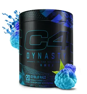 Cellucor C4 Dynasty MMXX Pre Workout Powder ICY Blue Razz Pre workout Energy Supplement for Men & Women 350mg Caffeine, 6.4g Beta Alanine 20 Servings