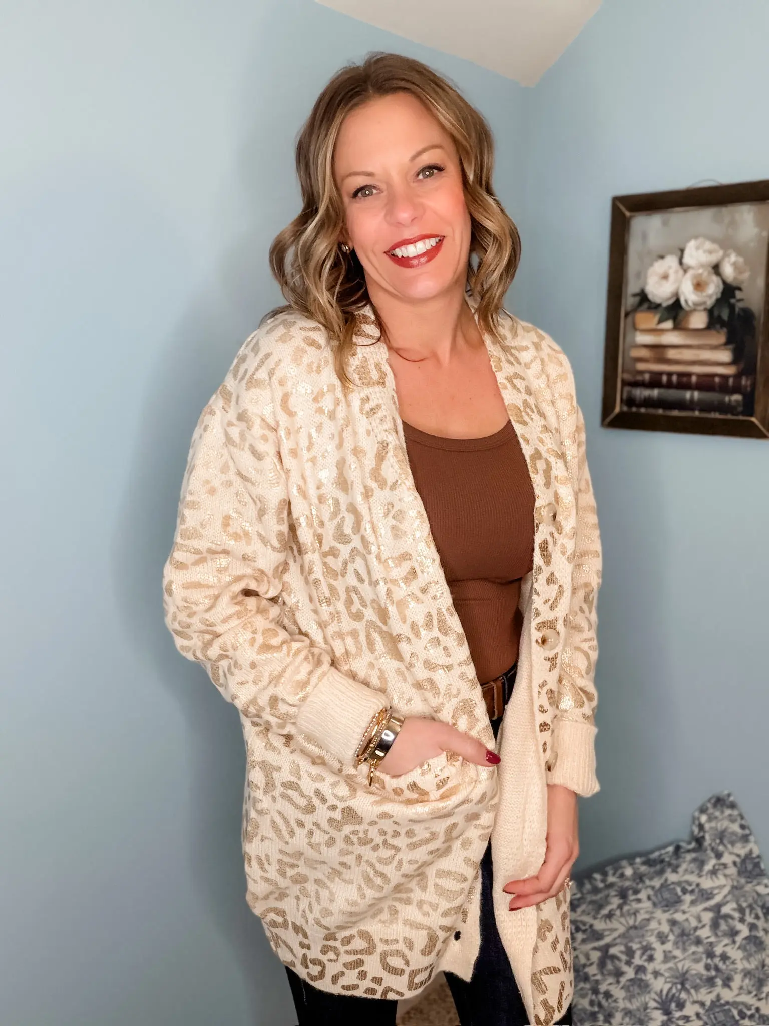 Gold & Leopard Cardigan Gold & Leopard Cardigan
