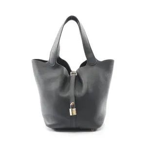 Pre-owned HERMÈS Calfskin Shoulder Bags Hermes Picotin Lock MM Handbag