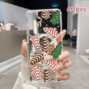Magnetic Phone Case for Samsung Galaxy S24 Plus S25 Ultra S23 FE Ultra S22+ Christmas Cookie Dream Pattern TPU Shockproof Anti-Scratch Stylish Smartphone Cover