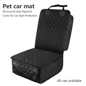 Waterproof Front Seat Car Cover with Side Flaps Nonslip Scratch-proof for Cars Trucks SUVs Jeep Black Full Protection Dog Car Seat Cover with Storage Pocket Seat Protector Mat dog car seat