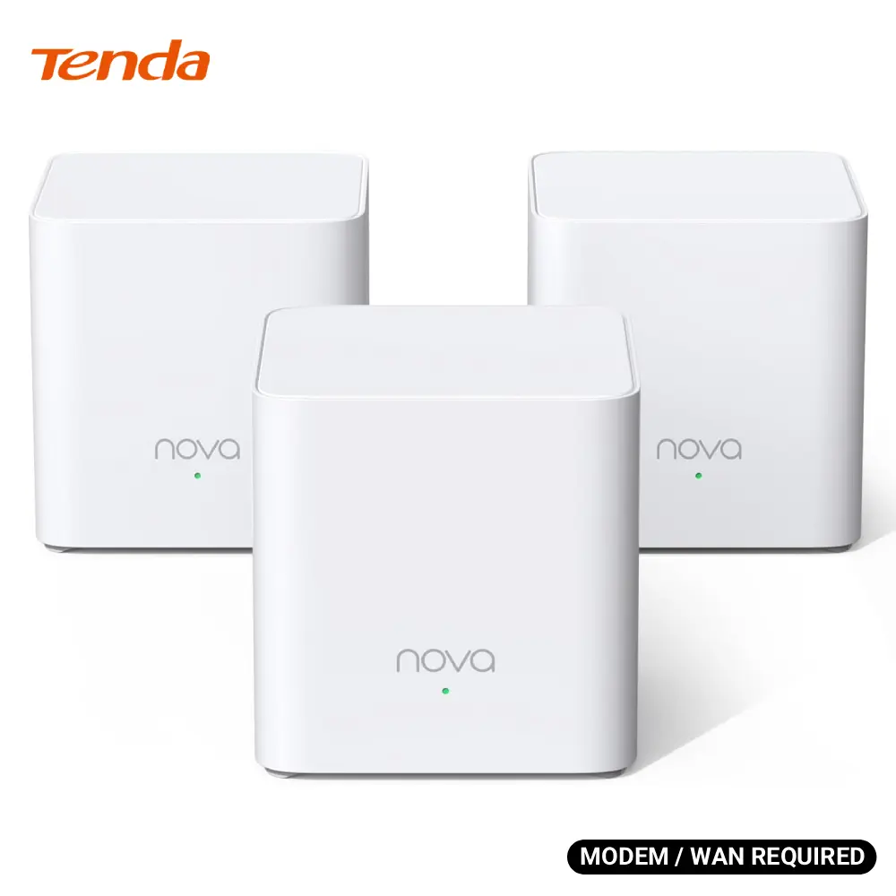 Tenda AX1500 Mesh WiFi 6 System Nova MX3 (3 Pack) - Covers up to 3500 sq.ft - Whole Home WiFi 6 Mesh System - Gigabit Mesh Router for 80 Devices - Dual-Band Mesh Network - Replaces Wireless Router