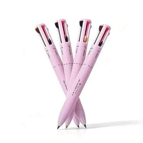 Women's 4-in-1 Multi-Use Makeup Pen - Eyeliner, Eyebrow Pencil, Lip Liner, Highlighter - Portable Travel Beauty Essential