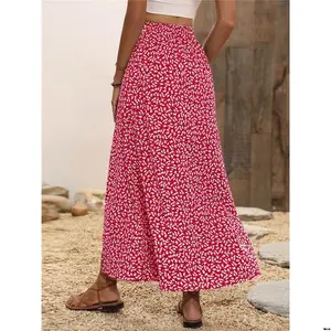 Skirt Thigh Slit Print Floral Ditsy Holidaya SHEIN