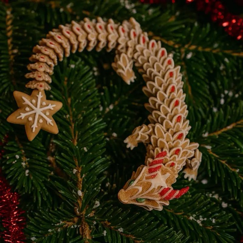 Articulated Christmas Gingerbread Dragon