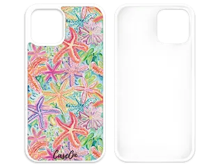 Sunny Starfish White iPhone Case - Cellphone Casing with Screen Protector & Shockproof Protection