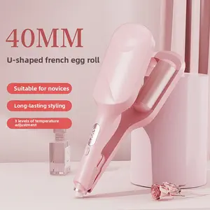 40MM Egg Roll Electric Curling Iron Large Wave Curling Wand Water Wave Perm Device Cross-Border Curling Iron New Egg Roll Wand