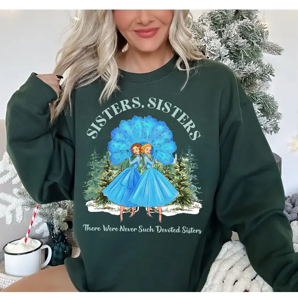 Christmas White Sisters Sisters Sweatshirt