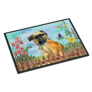212 MAIN Brussels Griffon Spring Mat - 18x27in. Rubber Backed Mat, Indoor/Outdoor Use, Ideal for Home Textiles