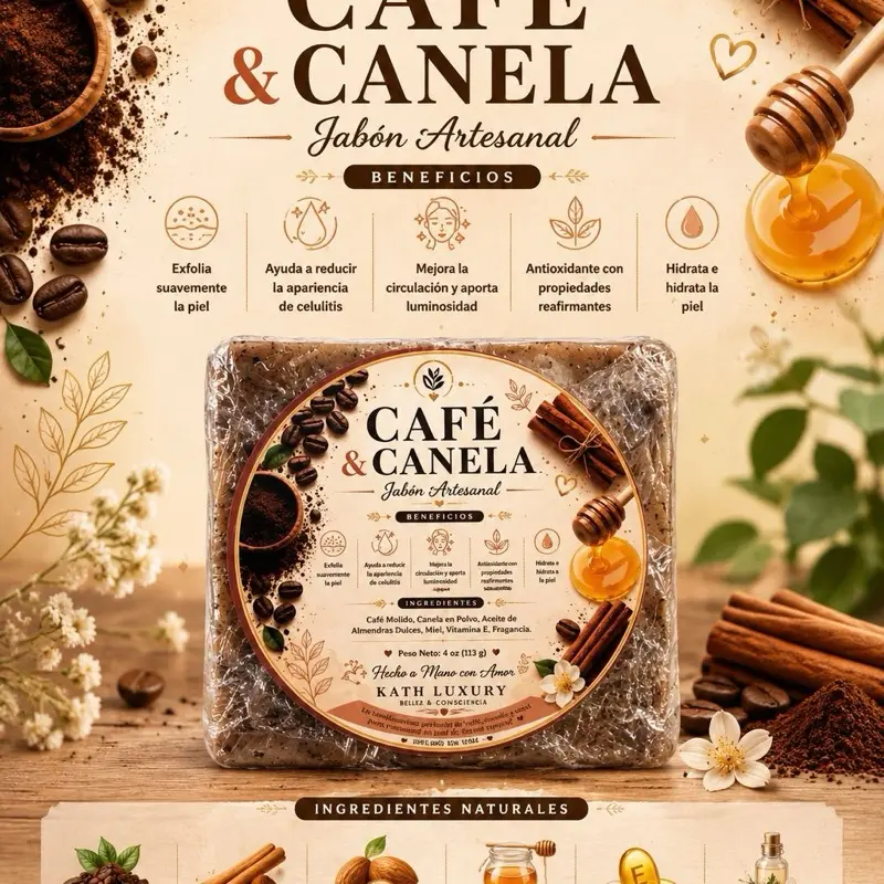 Handmade coffee and cinnamon soap