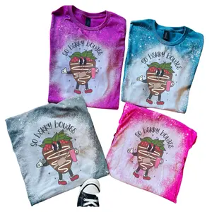 So Berry Boujee Bleached T-Shirt Red - Sublimation