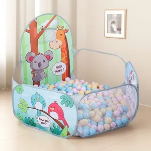 Cartoon Animal Pattern Ball Pool, Foldable Ball Tent, Large Space Ball Pool, Portable Play Area, Indoor & Outdoor Entertainment Playground