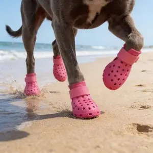 Breathable Pet Shoes 4-Pack Set, Non-Slip Outdoor Paw Footwear, Comfortable Wear-Resistant Paw Protector Boots, All-Season Daily Walking Pet Supplies