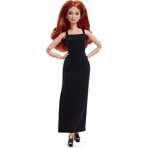 Barbie Basics Collectible Doll, Model 04 With Red Curly Hair, Black Dress & Platform Heels  [Collectible Figurine/Statue/Bust]