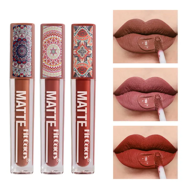 Matte Finish Lip Gloss, Long-Lasting, Waterproof, Easy to Apply, Natural Lip Makeup, Cosmetic